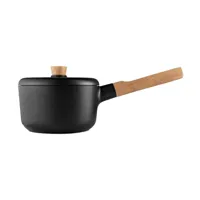 eva solo - casserole nordic kitchen 1.5l - noir, chêne/lxhxø 34,5x13x17cm/couverture slip-let® sans pfoa ni pfos