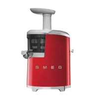 smeg - extracteur de jus sjf01 - rouge/laqué/lxhxp 27x42x17cm/avec livre de recettes