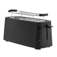 alessi - grille-pain plissé mdl15 - noir/lxlxh 46,5x18,5x25cm/avec connecteur eu