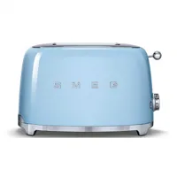 toaster 2 tranches années 50 bleu, smeg - smeg
