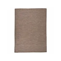 tapis à tissage plat d'extérieur 200x280 cm marron