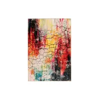 paris prix - tapis tissé doux à poils plats "saphira" multicolore 120 x 170 cm