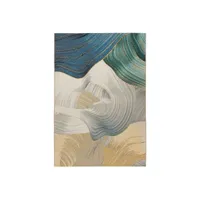 tapis abstrait extérieur moderne plat rivi multicolore 200x290