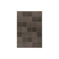 paris prix - tapis géométrique à poils plats "splash" gris 160 x 230 cm