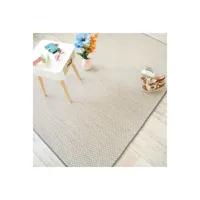 tapis extérieur ou intérieur en tissé plat - sumatra silver multicolor - galon gris ardoise - 140 x 200 cm