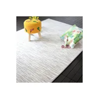tapis intérieur & extérieur - bornéo blanc - galon gris - 120 x 170 cm
