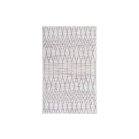 paris prix - tapis tissé imprimé à poils plats maya iii gris 200 x 290 cm