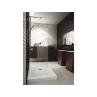 receveur de douche en acrylique blanc - structure en pierre - carré - 75 x 75 - jamaica schedpol