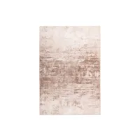 paris prix - tapis tissé rétro à poils plats saphira beige 200 x 290 cm