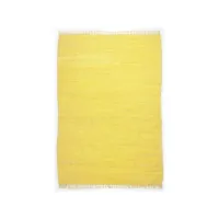 tapis happy cotton - tissé plat - en coton - réversible - avec taches - jaune 160x230 cm