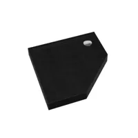 receveur de douche en acrylique noir - structure en pierre - pentagonal - 90 x 90 - jamaica schedpol