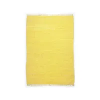 tapis happy cotton - tissé plat - en coton - réversible - avec taches - jaune 120x180 cm