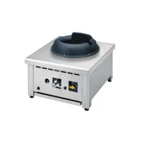wok à gaz de table 1 brûleur - virtus -  - acier inoxydable 600x650x467mm