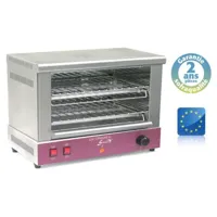 toaster professionnel - 505 x 250 x 80 mm - 2 étages - large - sofraca -  - acier inoxydable 505x250x80mm