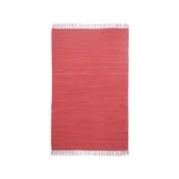 tapis happy cotton - tissé plat - en coton - réversible - avec taches - rouge 160x230 cm