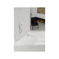 receveur de douche en acrylique blanc - structure en pierre - carré - 80 x 80 - cres schedpol