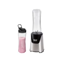 blender smoothie et milk-shake 2 bouteilles portables de 600ml, proficook, sm 1153, 400, argent