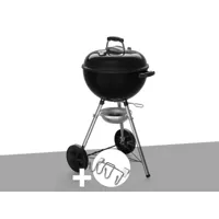 barbecue à charbon weber original kettle e-4710 47 cm + support accessoires