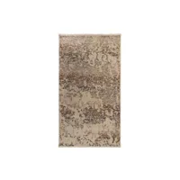 paris prix - tapis tissé abstrait à poils plats charu beige 120 x 170 cm