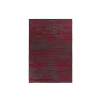 paris prix - tapis tissé à poils plats vintage kalevi rouge 120 x 170 cm