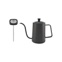 cafetière- bouilloire à café en acier inoxydable de 600 ml (noir) moselota