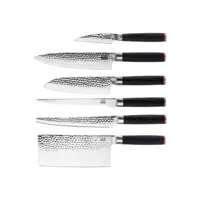 set complet 6 couteaux pakka kotai - type couteaux japonais kt-cs-001