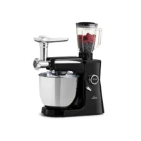 robot de cuisine multifonction - klarstein renata rossa - 3-en-1 - 2000 w - blender - noir