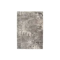 paris prix - tapis tissé vintage à poils plats davio gris 120 x 170 cm