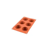 plat / moule silikomart moule en silicone 6 mini muffin 7 cm - - orange - silicone