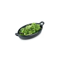 plat / moule pujadas casserole ovale mélamine noire gamme mini l 15,5 à 26,5 cm