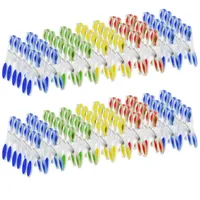 120x pinces à linge multicolores antidérapante en plastique
