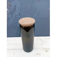 bocal en bouteille de verre recyclée avec bouchon liège - 500 ml brune surcyclage upcycling