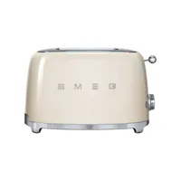 smeg toaster 2 tranches crème années 50 - tsf01creu