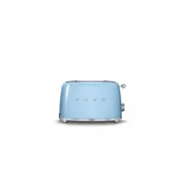 smeg toaster 2 tranches bleu azur - années 50 - tsf01pbeu
