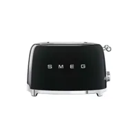 smeg toaster 4 tranches noir - années 50 - tsf03bleu