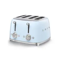 smeg toaster 4 tranches bleu azur années 50 - tsf03pbeu