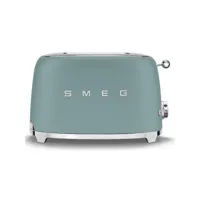 smeg toaster 2 tranches vert émeraude - années 50 - tsf01egmeu