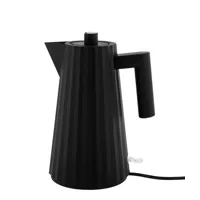 alessi - bouilloire électrique plissé en plastique, résine thermoplastique couleur noir 21 x 16 29 cm designer michele de lucchi made in design