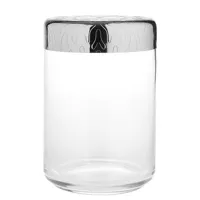 alessi - bocal hermétique dressed en verre, acier inoxydable couleur métal 30 x 40 15.8 cm designer marcel wanders made in design