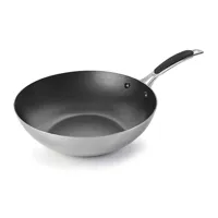 wok inox anti adhérent trimetal 28 cm lacor