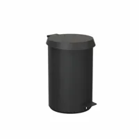 frost - pedal bin 350 - poubelle à pédale/poubelles - noir/couvercle noir/h 36.3cm/ø 23cm/if design award 2018