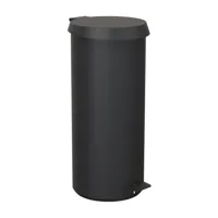 frost - pedal bin 550 - poubelle à pédale/poubelles - noir/couvercle noir/h 53.9cm/ø 23cm/if design award 2018