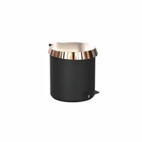 frost - pedal bin 250 - poubelle à pédale/poubelles - noir/couvercle cuivre/h 25.3cm/ø 23cm/if design award 2018