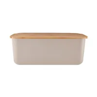 eva solo - boîte à pain - sable/huilé couvercle en bambou/lxlxh 42x19x15,5cm/lavable au lave-vaisselle