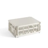 hay - couvercle colour crate m - blanc cassé/revêtu par poudre/lxpxh 34,5x26,5x1,5cm