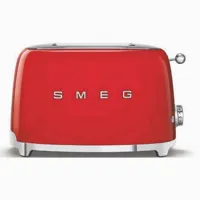 toaster 2 tranches années 50 rouge, smeg - smeg