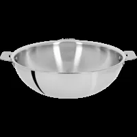wok amovible inox 30 cm casteline, cristel - cristel