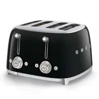 toaster 4 tranches années 50 noir, smeg - smeg