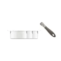 set de 3 casseroles avec poignée amovible plug&play inox blanc ø16-18-20 cm