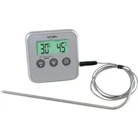 thermomètre de cuisson et de four - inovalley - thermomètre en 2 parties - fil sonde - fontion thermomètre et timer
